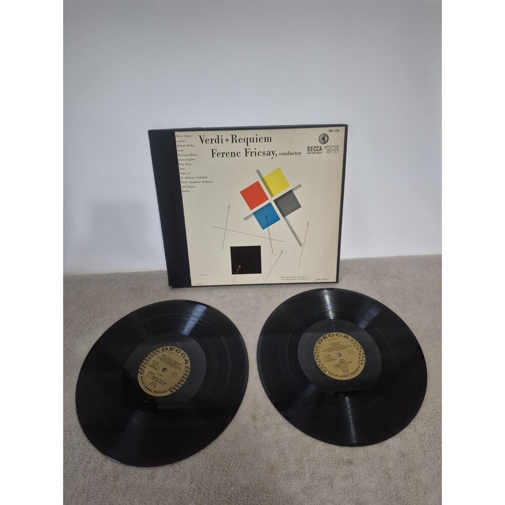 Verdi Requiem Ferenc Fricsay Decca Gold Label Vinyl Record Box Set Classical VG